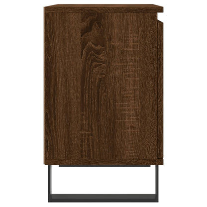 Berkfield Bedside Cabinet Brown Oak 40x30x50 cm Engineered Wood