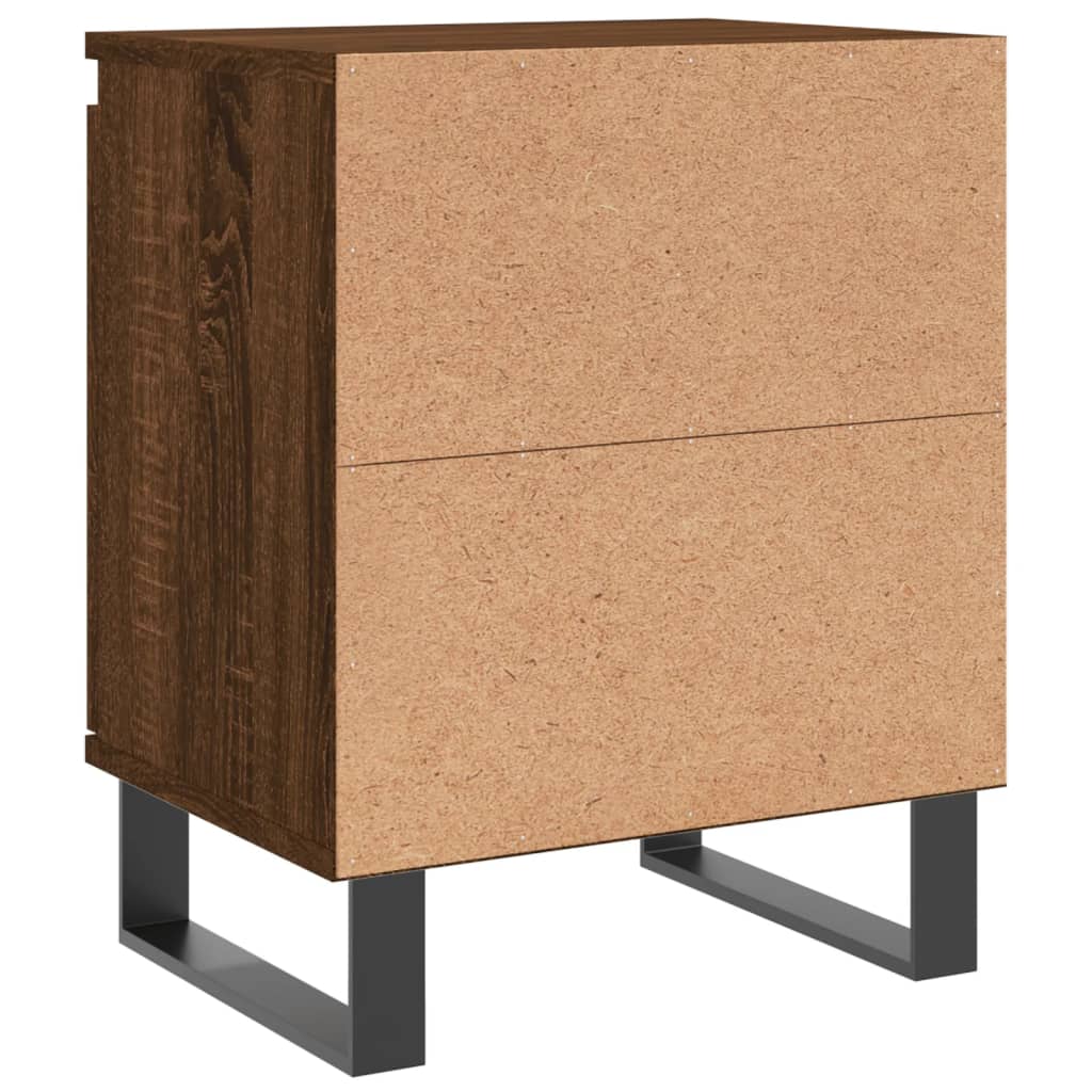 Berkfield Bedside Cabinet Brown Oak 40x30x50 cm Engineered Wood
