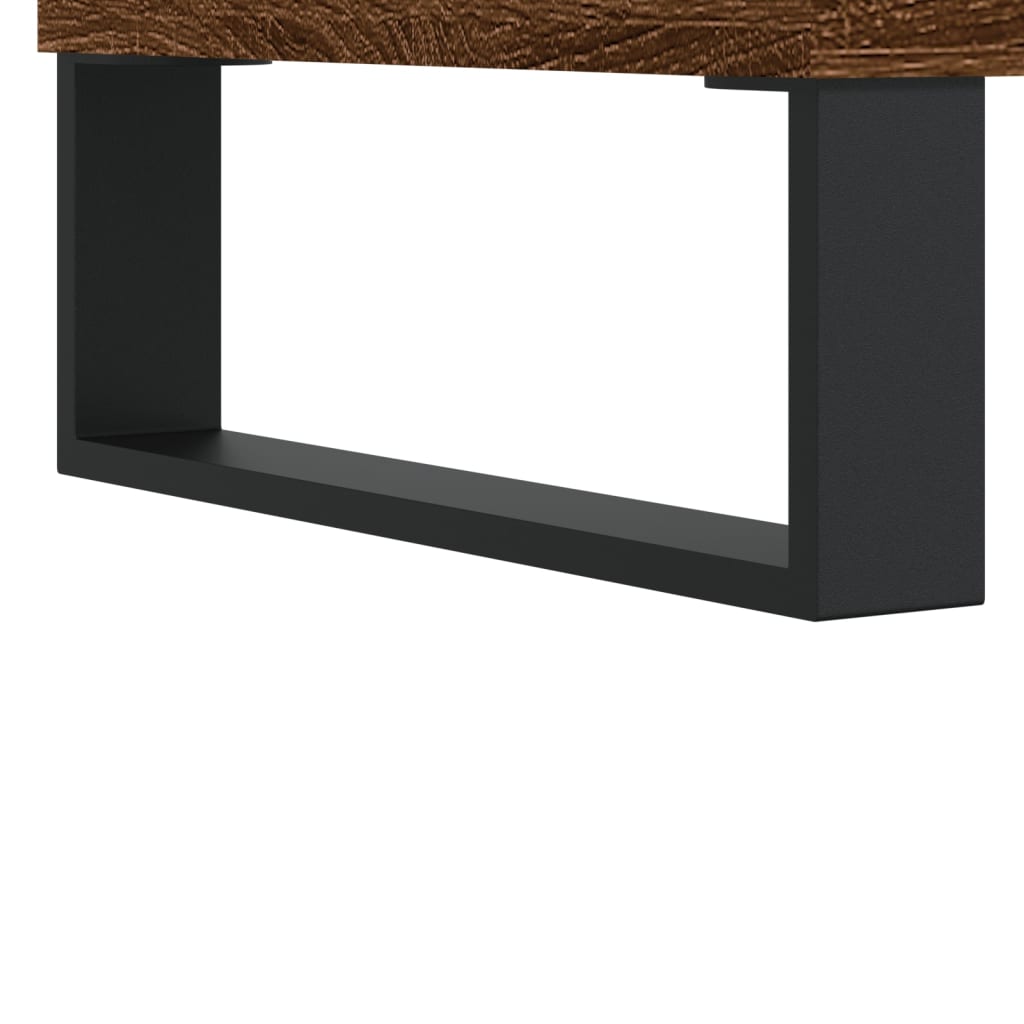 Berkfield Bedside Cabinet Brown Oak 40x30x50 cm Engineered Wood