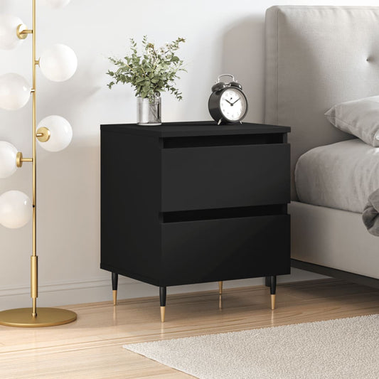 Berkfield Bedside Cabinet Black 40x35x50 cm Engineered Wood