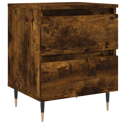 Berkfield Bedside Cabinet Smoked Oak 40x35x50 cm Engineered Wood
