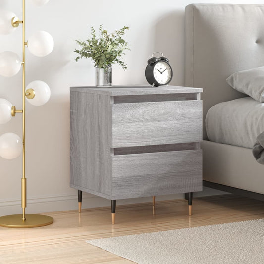 Berkfield Bedside Cabinet Grey Sonoma 40x35x50 cm Engineered Wood