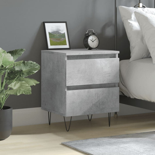 Berkfield Bedside Cabinet Concrete Grey 40x35x50 cm Engineered Wood