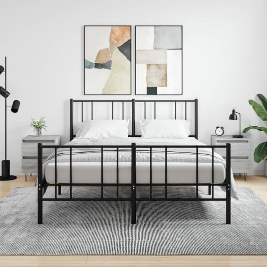 Berkfield Bedside Cabinets 2 pcs Grey Sonoma 40x35x50 cm Engineered Wood