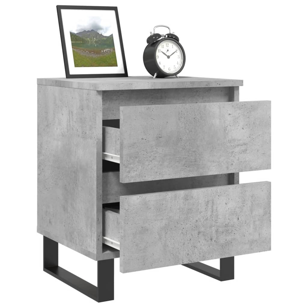 Berkfield Bedside Cabinet Concrete Grey 40x35x50 cm Engineered Wood