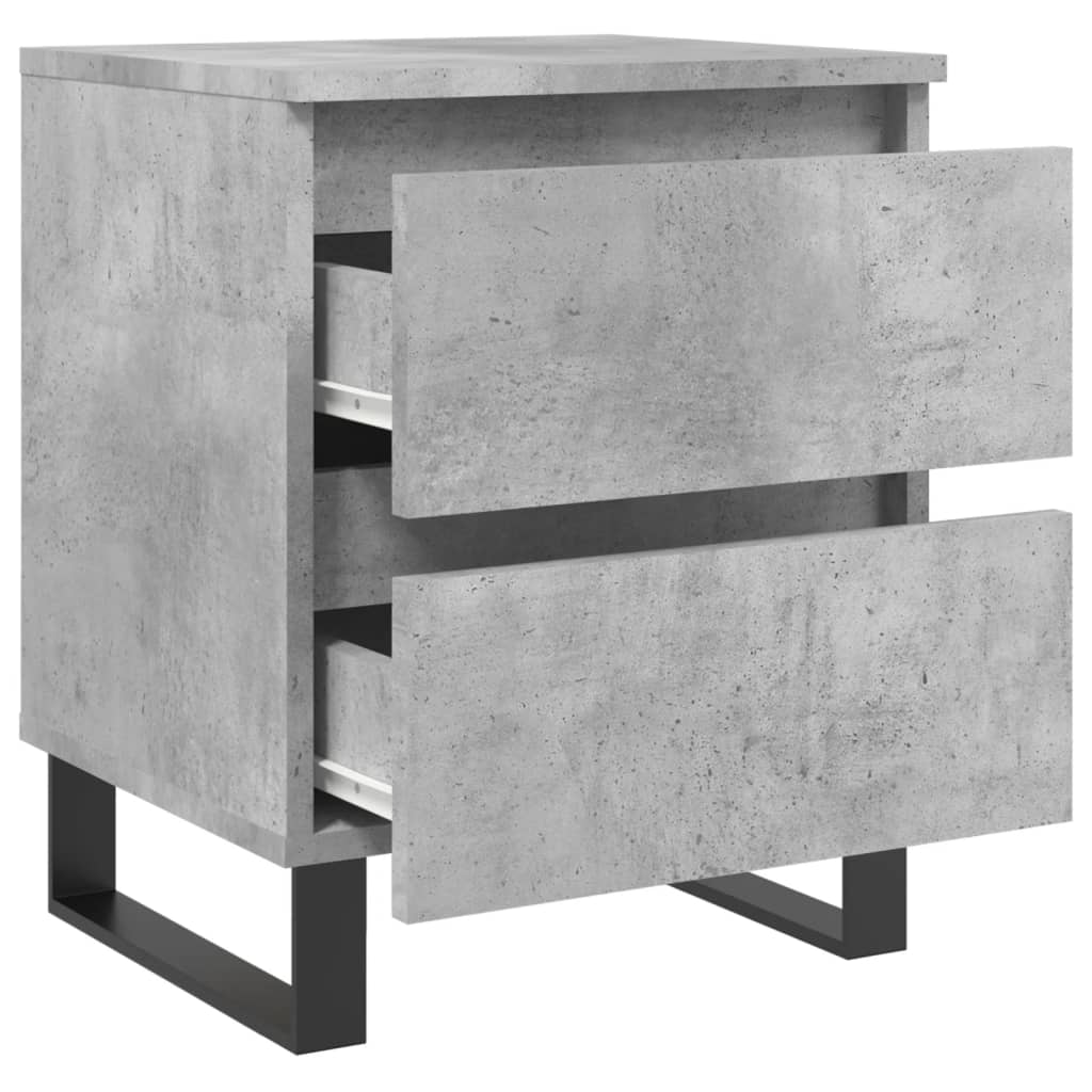 Berkfield Bedside Cabinet Concrete Grey 40x35x50 cm Engineered Wood