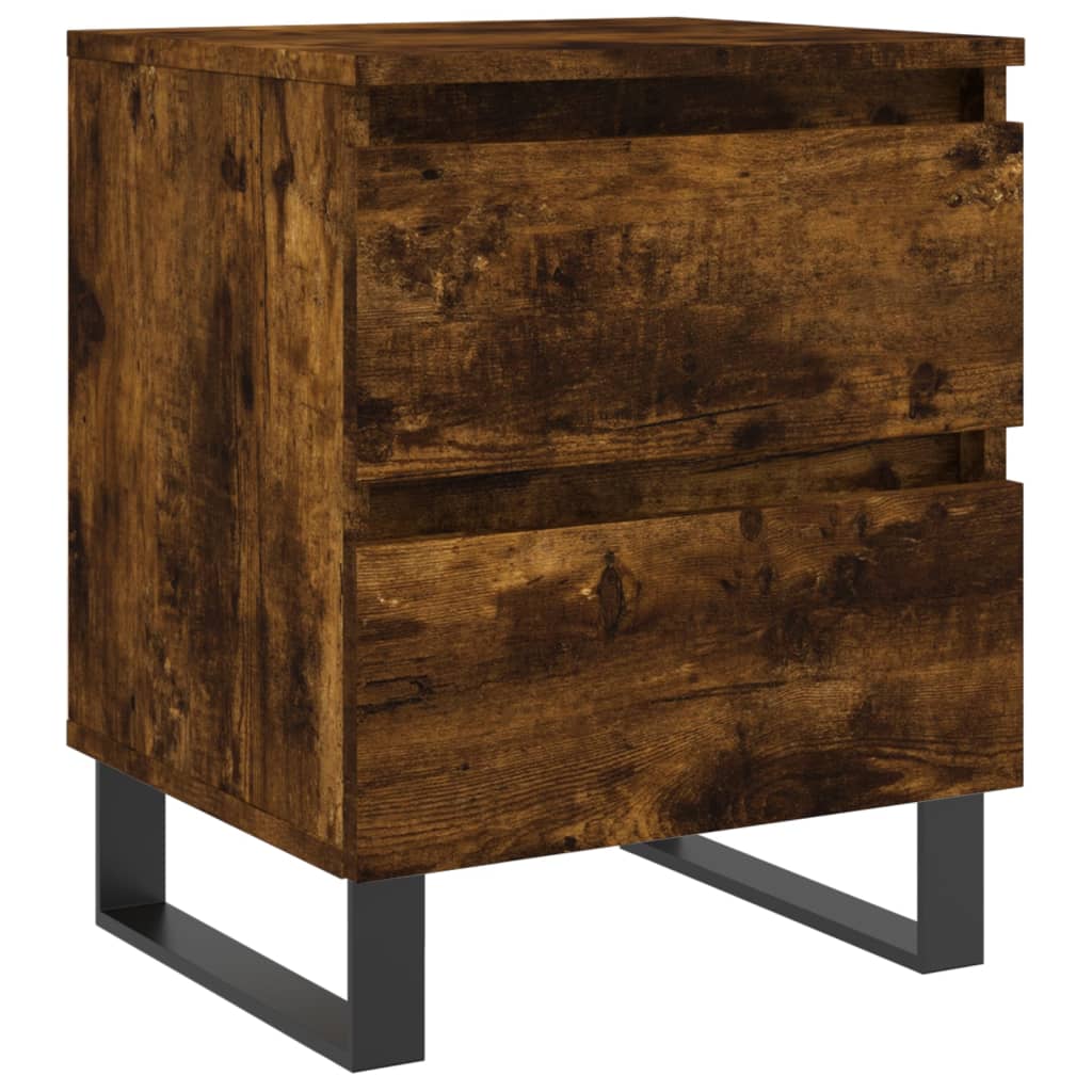 Berkfield Bedside Cabinet Smoked Oak 40x35x50 cm Engineered Wood