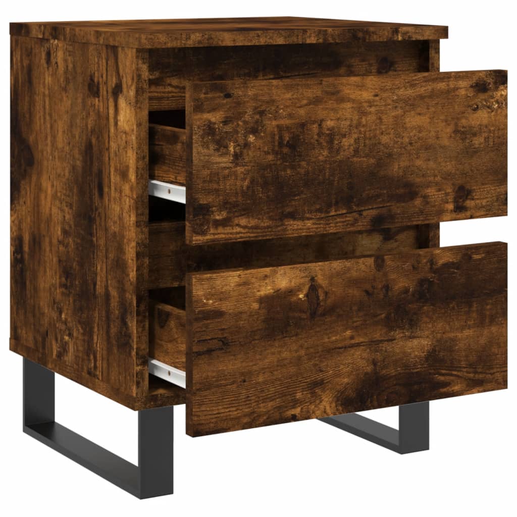 Berkfield Bedside Cabinet Smoked Oak 40x35x50 cm Engineered Wood