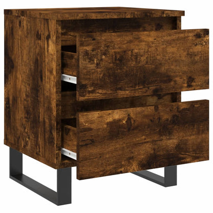 Berkfield Bedside Cabinet Smoked Oak 40x35x50 cm Engineered Wood