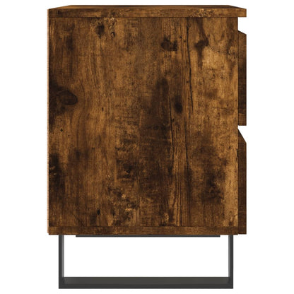 Berkfield Bedside Cabinet Smoked Oak 40x35x50 cm Engineered Wood