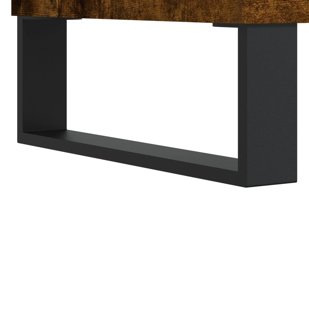 Berkfield Bedside Cabinet Smoked Oak 40x35x50 cm Engineered Wood