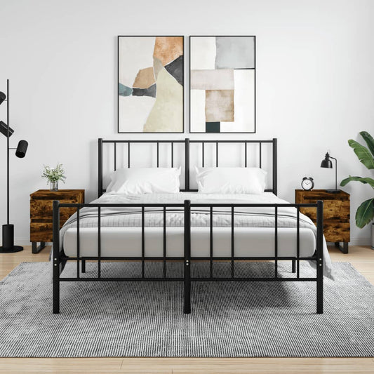 Berkfield Bedside Cabinets 2 pcs Smoked Oak 40x35x50 cm Engineered Wood