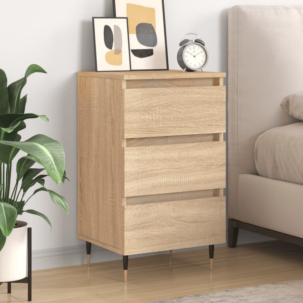 Berkfield Bedside Cabinet Sonoma Oak 40x35x69 cm Engineered Wood