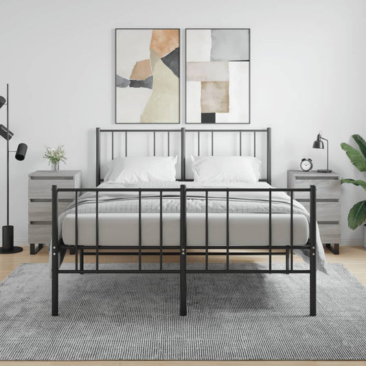 Berkfield Bedside Cabinets 2 pcs Grey Sonoma 40x35x69 cm Engineered Wood