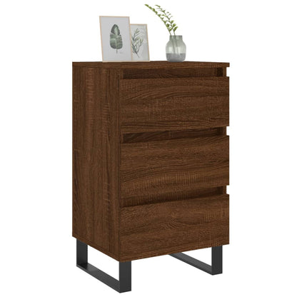 Berkfield Bedside Cabinet Brown Oak 40x35x69 cm Engineered Wood