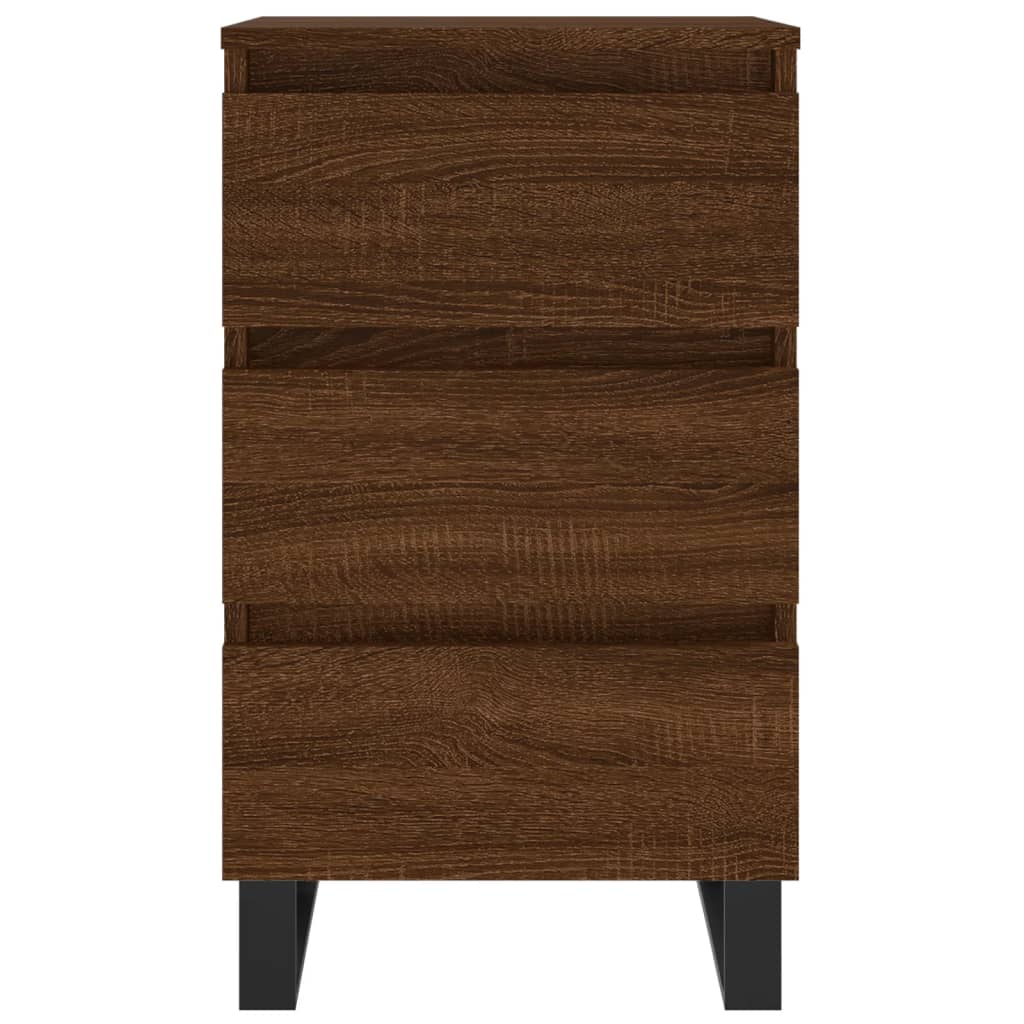 Berkfield Bedside Cabinet Brown Oak 40x35x69 cm Engineered Wood
