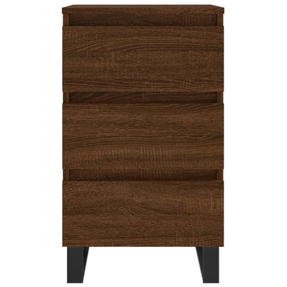 Berkfield Bedside Cabinet Brown Oak 40x35x69 cm Engineered Wood