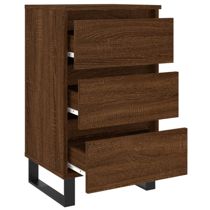 Berkfield Bedside Cabinet Brown Oak 40x35x69 cm Engineered Wood