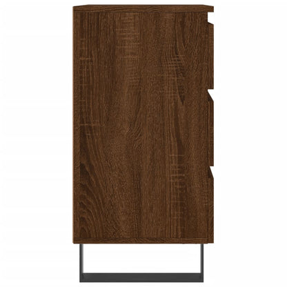 Berkfield Bedside Cabinet Brown Oak 40x35x69 cm Engineered Wood