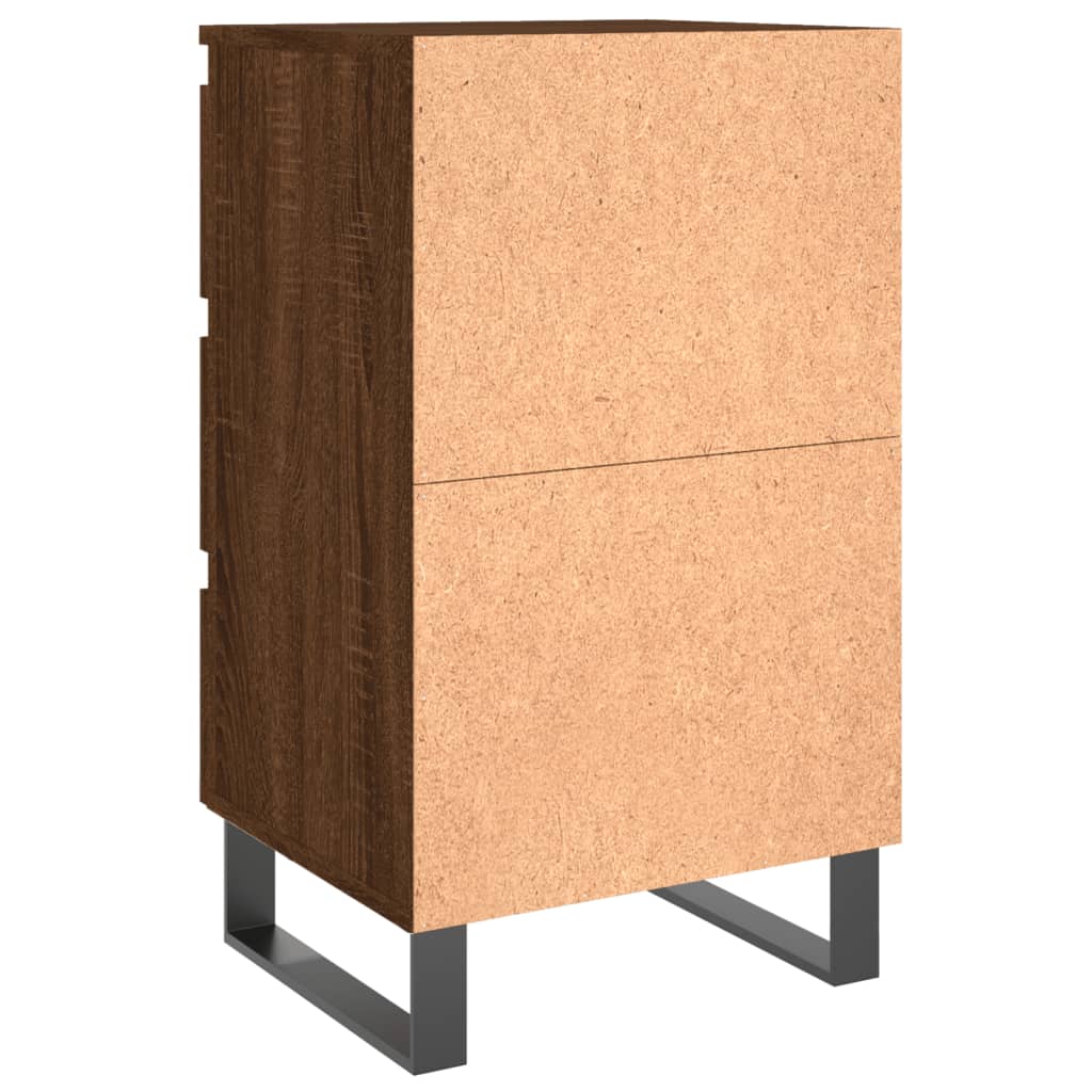 Berkfield Bedside Cabinet Brown Oak 40x35x69 cm Engineered Wood