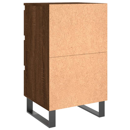 Berkfield Bedside Cabinet Brown Oak 40x35x69 cm Engineered Wood