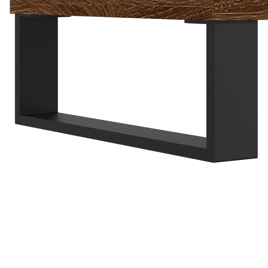 Berkfield Bedside Cabinet Brown Oak 40x35x69 cm Engineered Wood