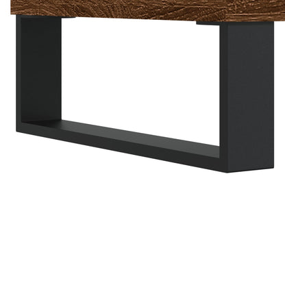 Berkfield Bedside Cabinet Brown Oak 40x35x69 cm Engineered Wood