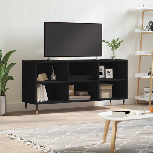 Berkfield TV Cabinet Black 103.5x30x50 cm Engineered Wood