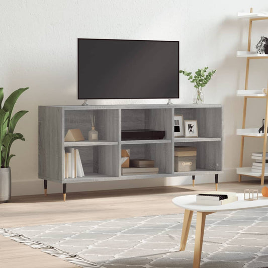Berkfield TV Cabinet Grey Sonoma 103.5x30x50 cm Engineered Wood