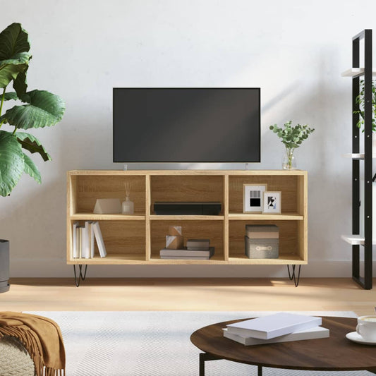 Berkfield TV Cabinet Sonoma Oak 103.5x30x50 cm Engineered Wood