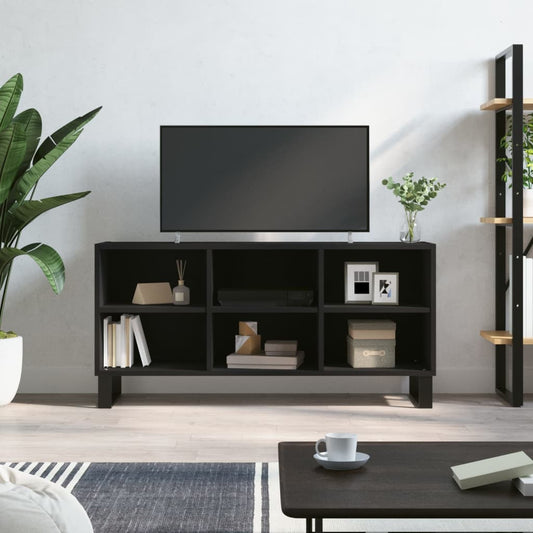 Berkfield TV Cabinet Black 103.5x30x50 cm Engineered Wood