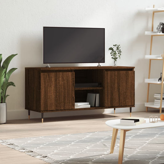 Berkfield TV Cabinet Brown Oak 104x35x50 cm Engineered Wood