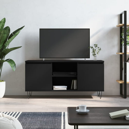 Berkfield TV Cabinet Black 104x35x50 cm Engineered Wood
