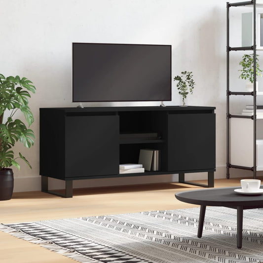 Berkfield TV Cabinet Black 104x35x50 cm Engineered Wood