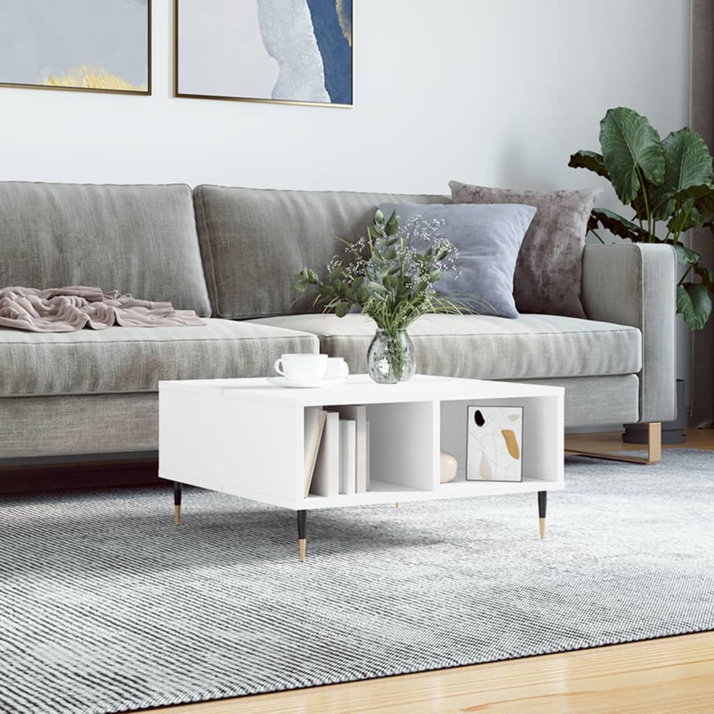 Berkfield Coffee Table White 60x60x30 cm Engineered Wood