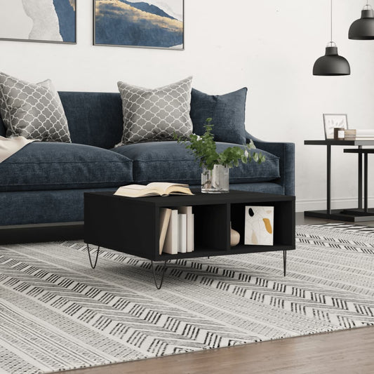 Berkfield Coffee Table Black 60x60x30 cm Engineered Wood