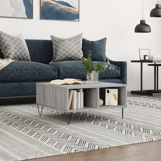 Berkfield Coffee Table Grey Sonoma 60x60x30 cm Engineered Wood