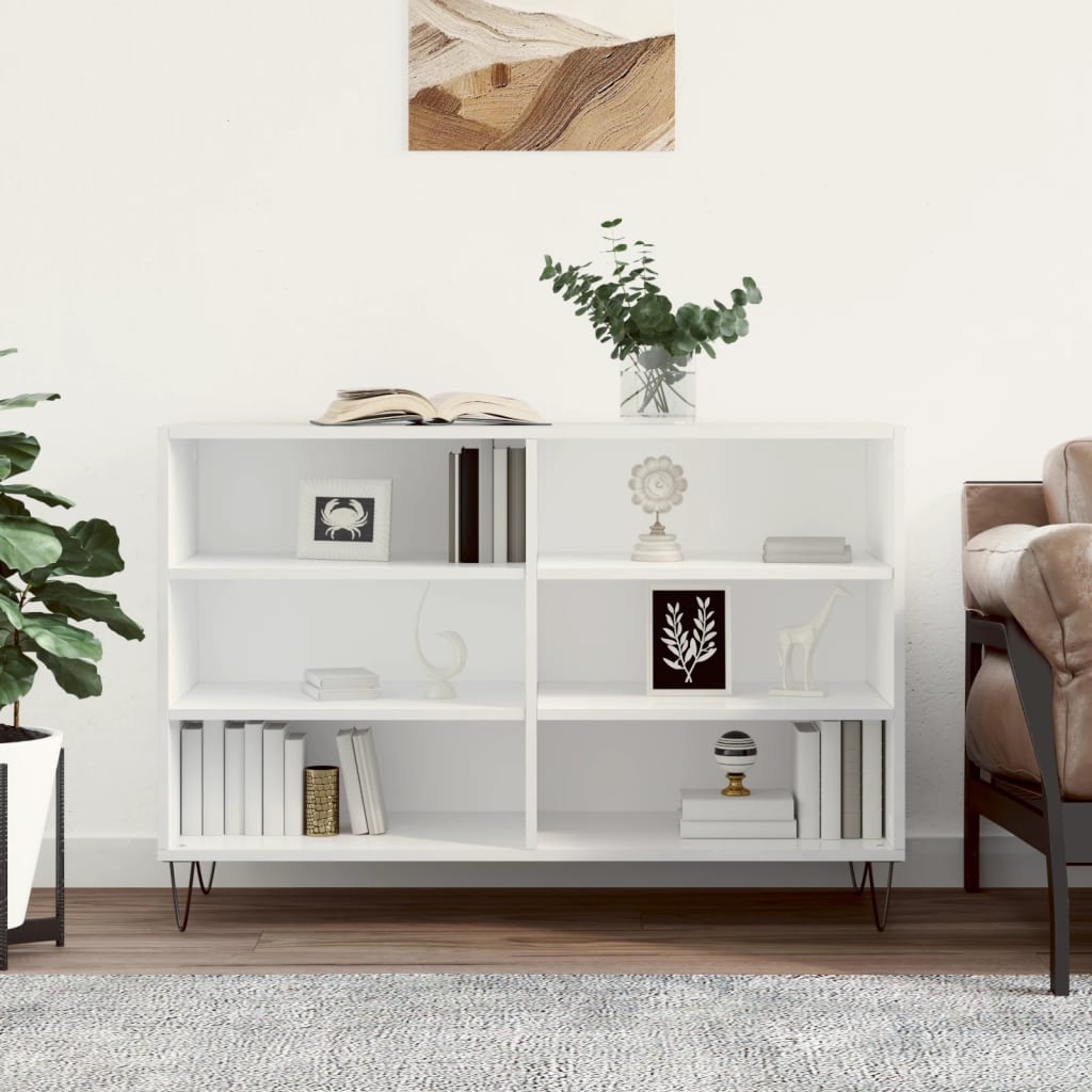 Berkfield Sideboard High Gloss White 103.5x35x70 cm Engineered Wood