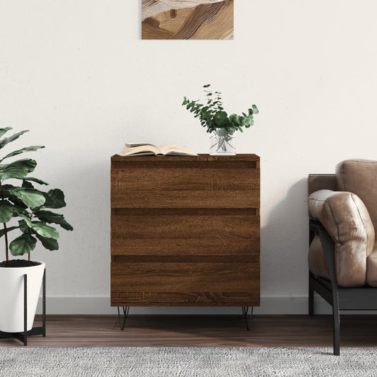 Berkfield Sideboard Brown Oak 60x35x70 cm Engineered Wood