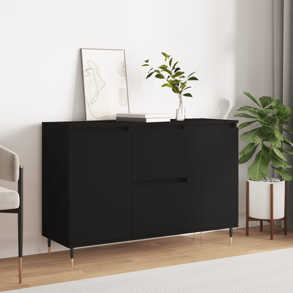 Berkfield Sideboard Black 104x35x70 cm Engineered Wood