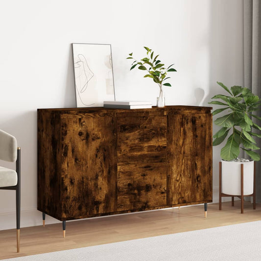 Berkfield Sideboard Smoked Oak 104x35x70 cm Engineered Wood