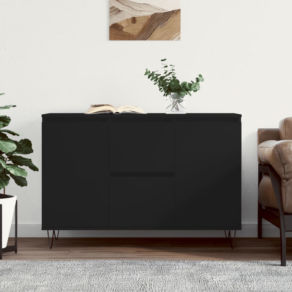 Berkfield Sideboard Black 104x35x70 cm Engineered Wood