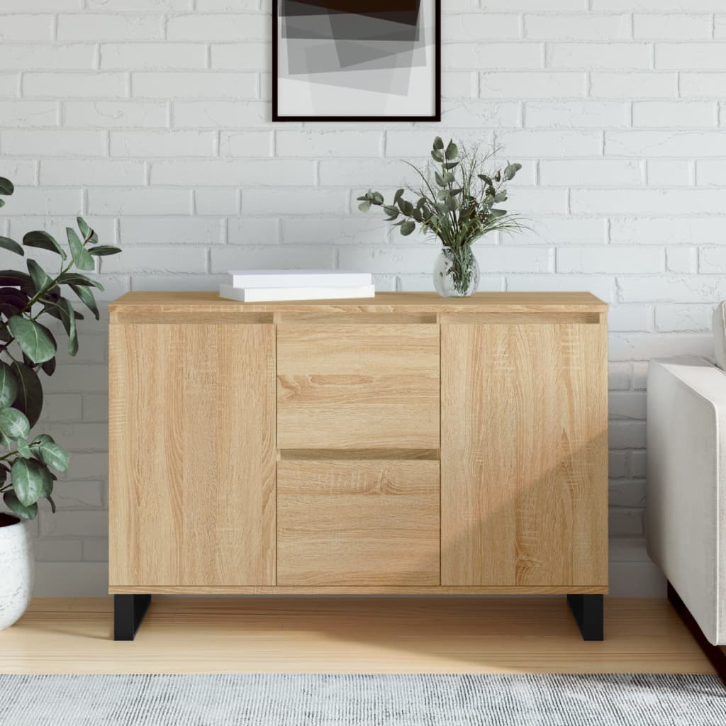 Berkfield Sideboard Sonoma Oak 104x35x70 cm Engineered Wood