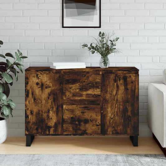 Berkfield Sideboard Smoked Oak 104x35x70 cm Engineered Wood