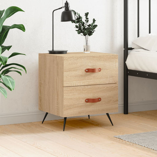 Berkfield Bedside Cabinet Sonoma Oak 40x35x47.5 cm Engineered Wood