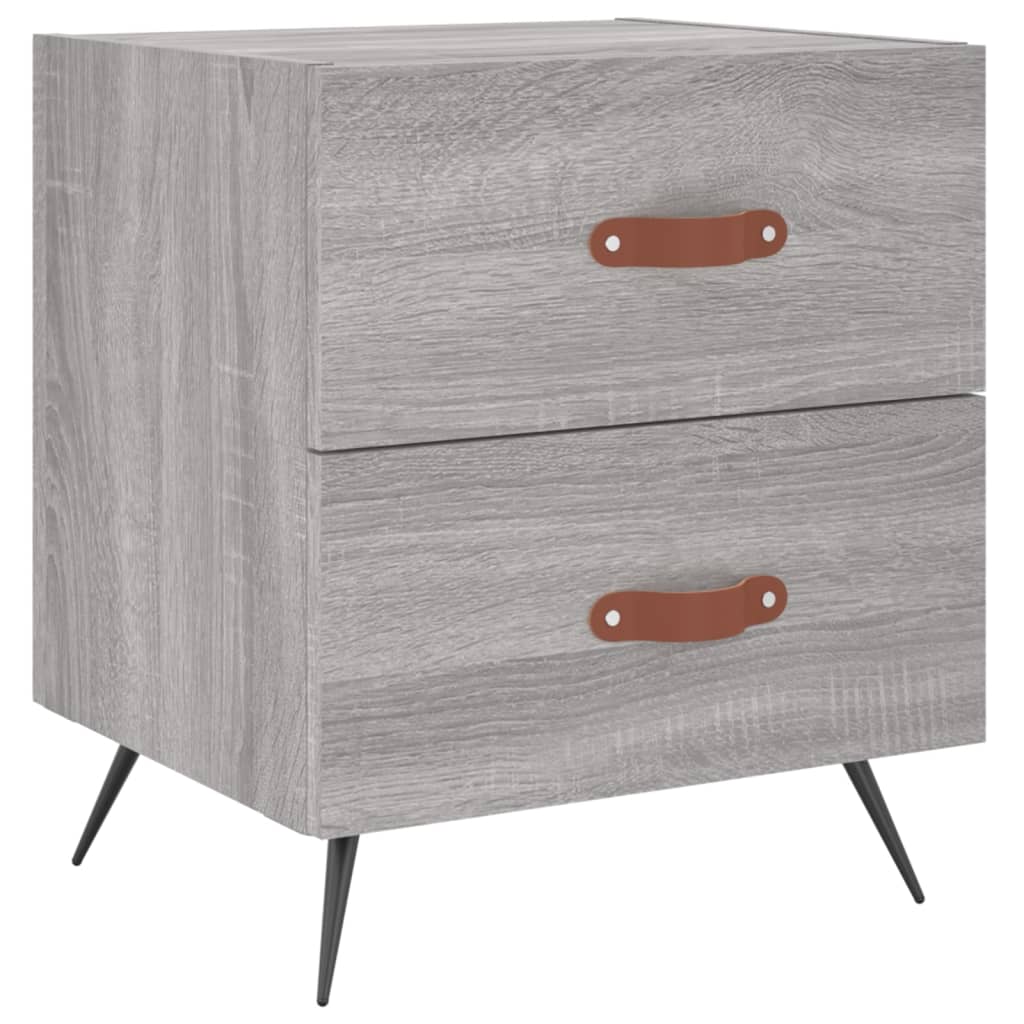 Berkfield Bedside Cabinet Grey Sonoma 40x35x47.5 cm Engineered Wood