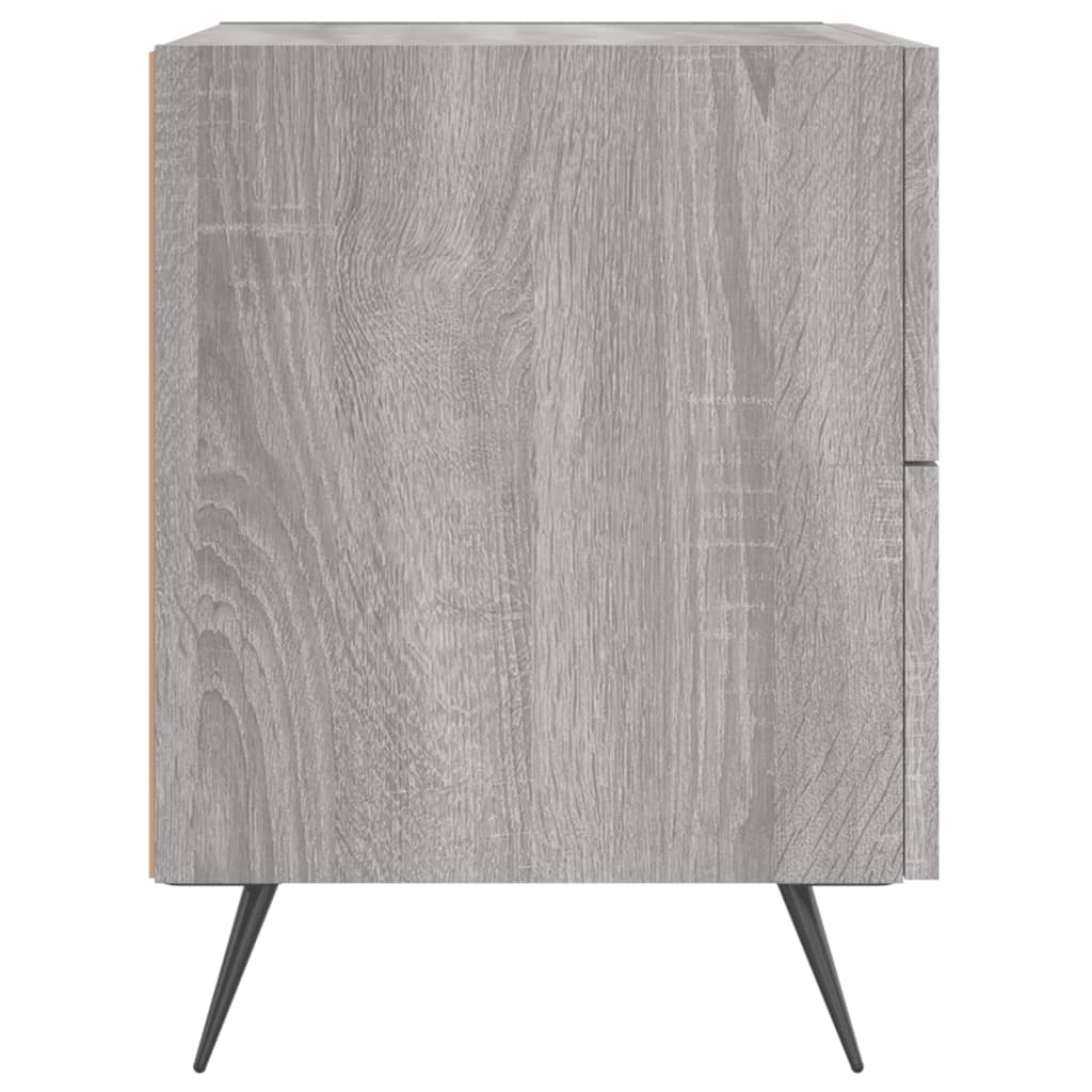 Berkfield Bedside Cabinet Grey Sonoma 40x35x47.5 cm Engineered Wood
