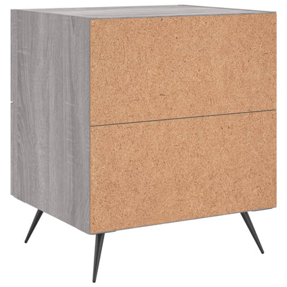 Berkfield Bedside Cabinet Grey Sonoma 40x35x47.5 cm Engineered Wood