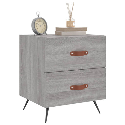 Berkfield Bedside Cabinet Grey Sonoma 40x35x47.5 cm Engineered Wood