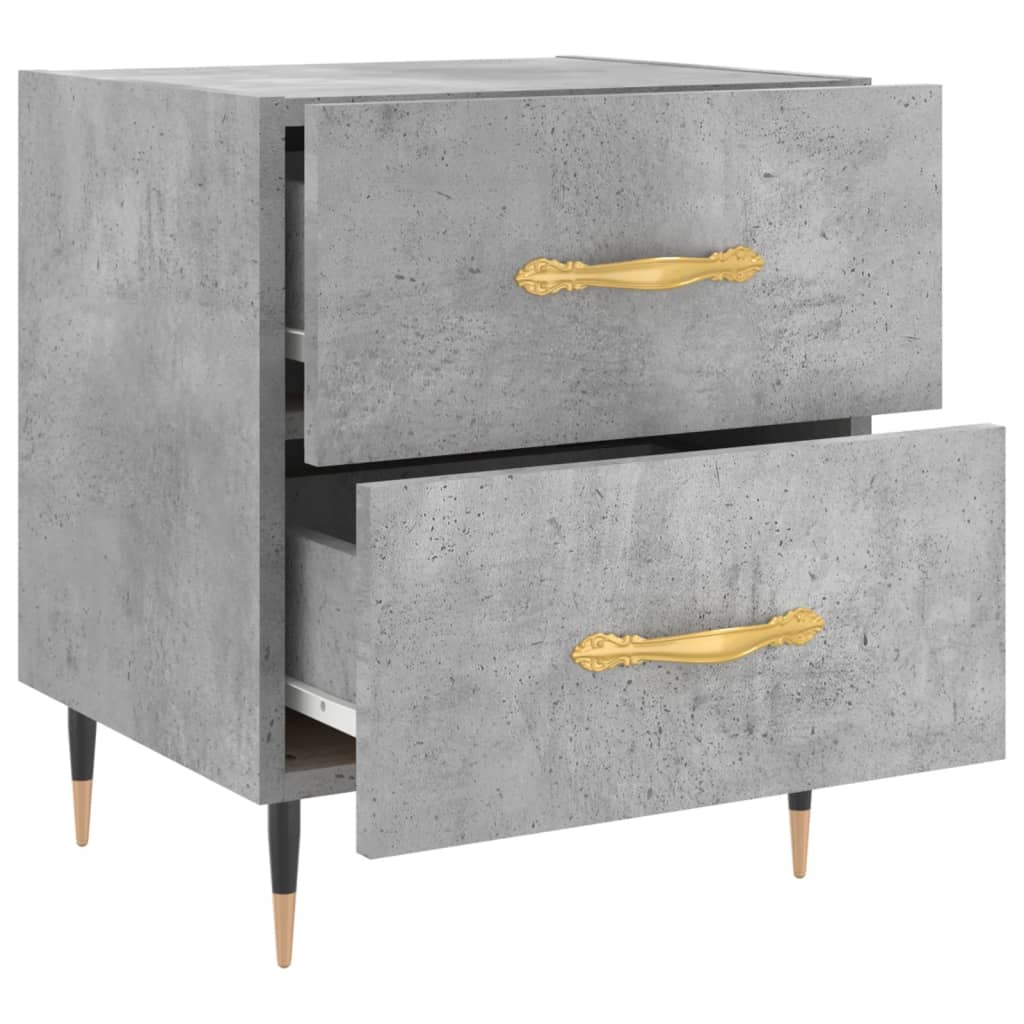 Berkfield Bedside Cabinet Concrete Grey 40x35x47.5 cm Engineered Wood